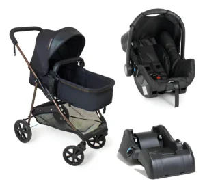 Carrinho Bebê Napoli Bebê Conforto E Base - Galzerano Preto/cobre Cobre