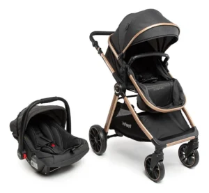 Carrinho De Bebê Reversível Travel System Romanzo Infanti Preto Bronze