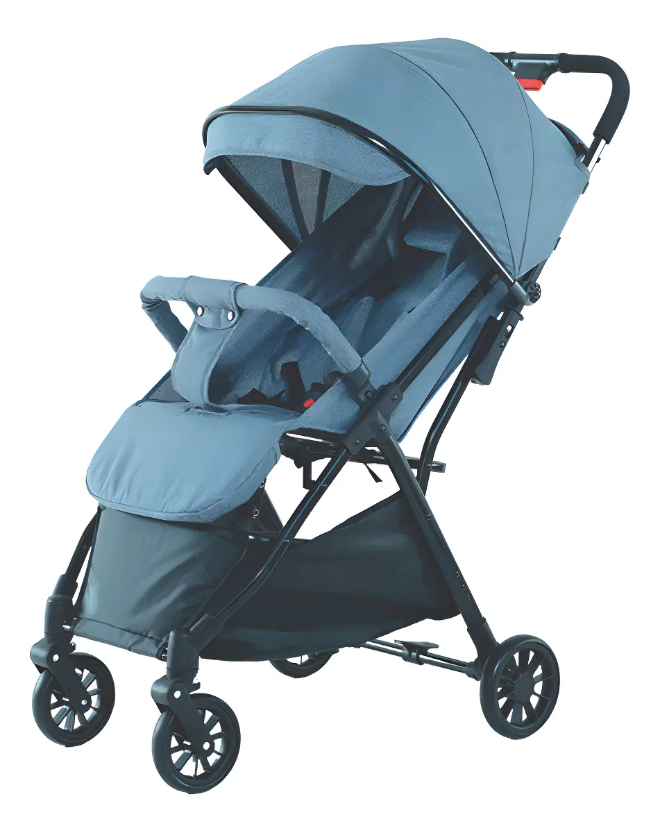 Carrinho De Passeio Infantil Tipo Mala Até 15kg Zippy Cor Grey Chassi Preto