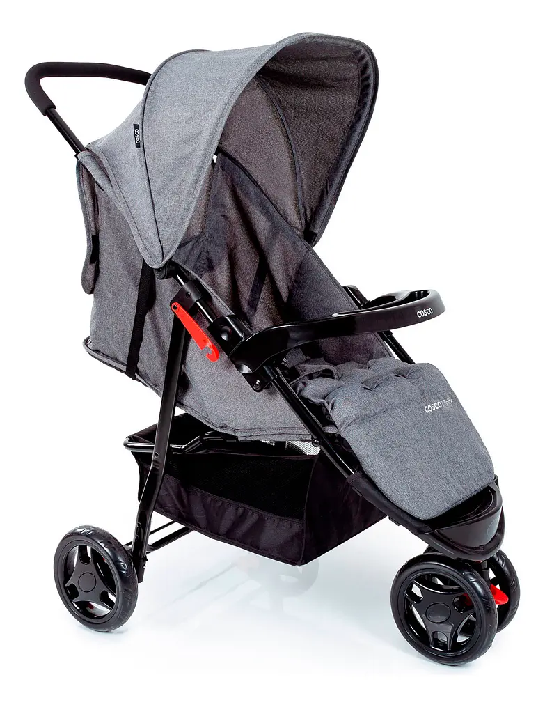 Carrinho de Bebê Cosco Kids Toffy Cinza Mescla